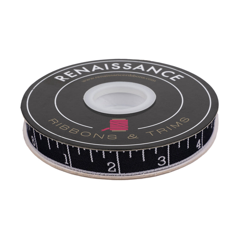 Renaissance Ribbons | Measure Twice - Ink 5/8"