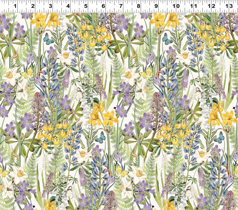 Spring Garden - Digital Mixed Flowers Multi | CLTY4361-55