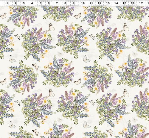 Spring Garden - Digital Bouquets Light Cream | CLTY4362-2