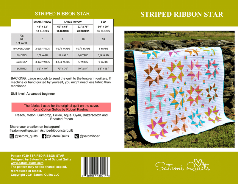 Striped Ribbon Star | Satomi Quilts