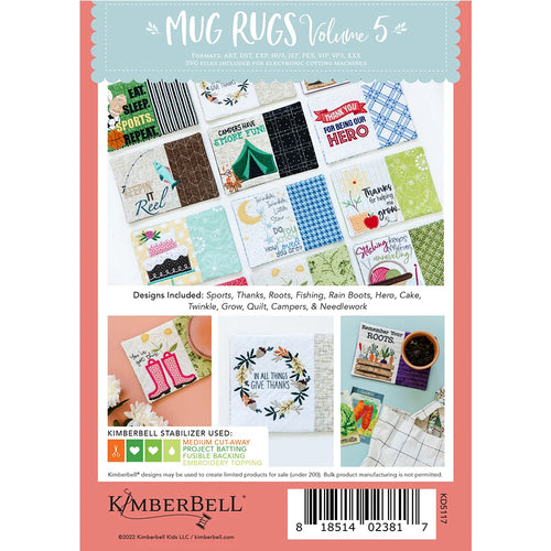 Kimberbell Designs | Mug Rugs Volume 5 - Machine Embroidery | KD5117