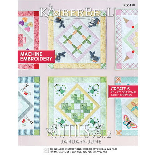 Kimberbell Designs | Cuties Vol. 2 January-June - Machine Embroidery