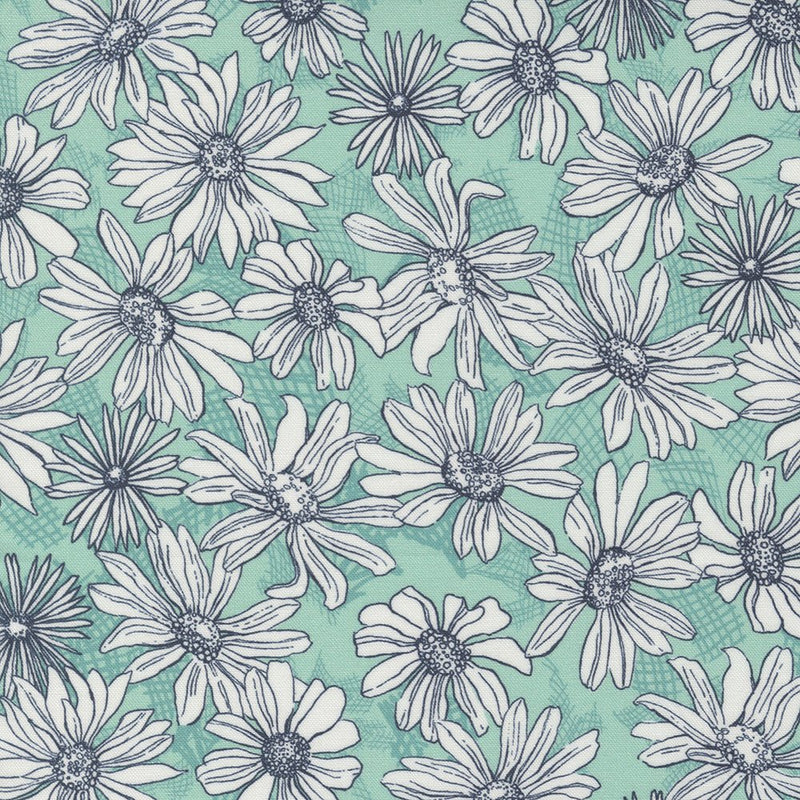Garden Society - Daisy Sketch Aqua | 11892-21