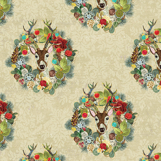 Christmas Magic - Joyful Wreaths Cream | 13121-07