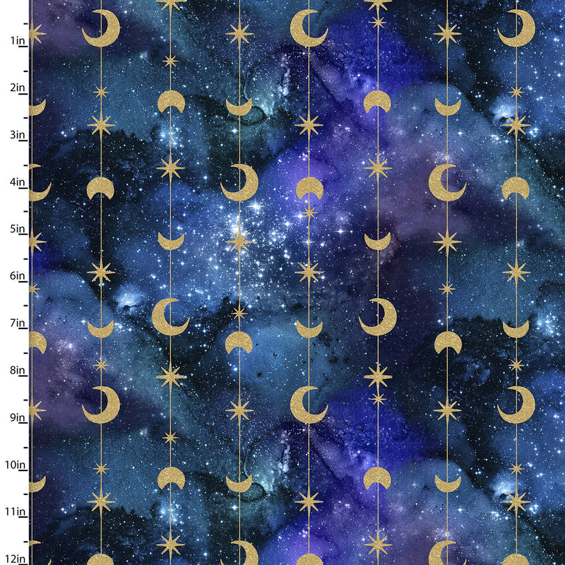Magical Galaxy - Stars & Moon Metallic Multi | 17163-MLT