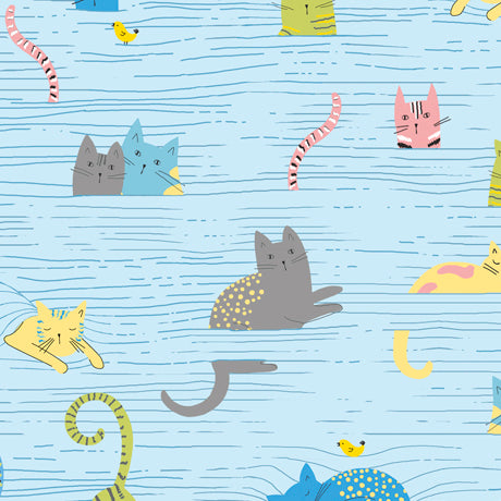 Whiskers - Cats in Blinds Blue | 1649-28021-B ***