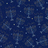 Hanukkah Greetings - Menorahs Navy | 1649-28357-N