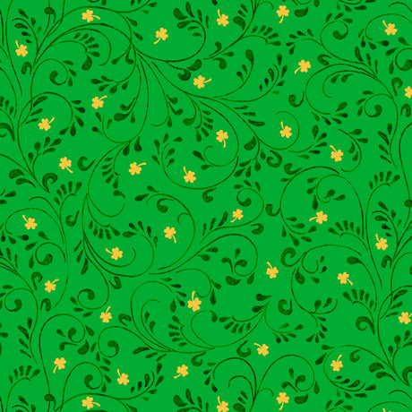 Irish Wishes - Leaf Vine Green | 1649-28649-G