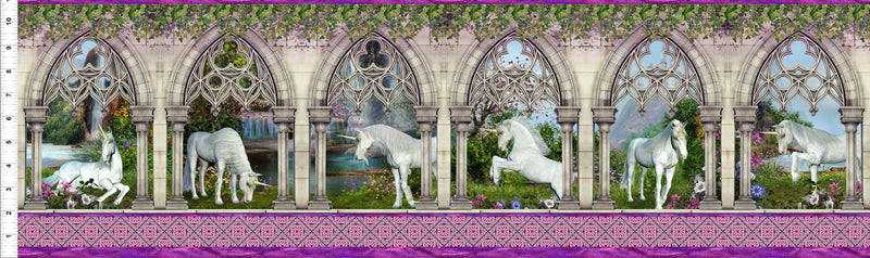 Unicorns - Unicorn Border Multi | 3UN-1 ***