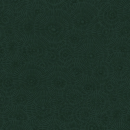 Quilters Coordinates - Lined Flowers Dark Green | 4515-237
