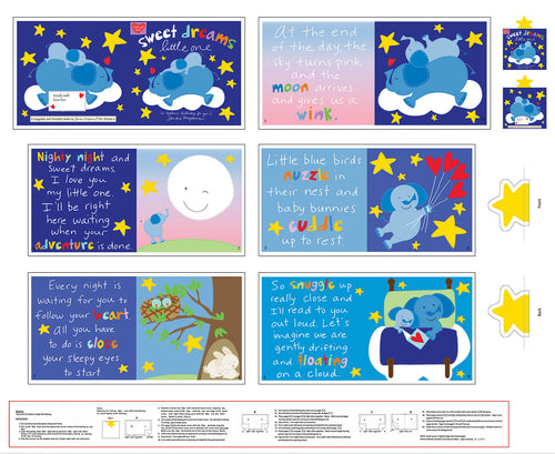 Huggable & Loveable X - Sweet Dreams Little One Book Panel | 5820P-1