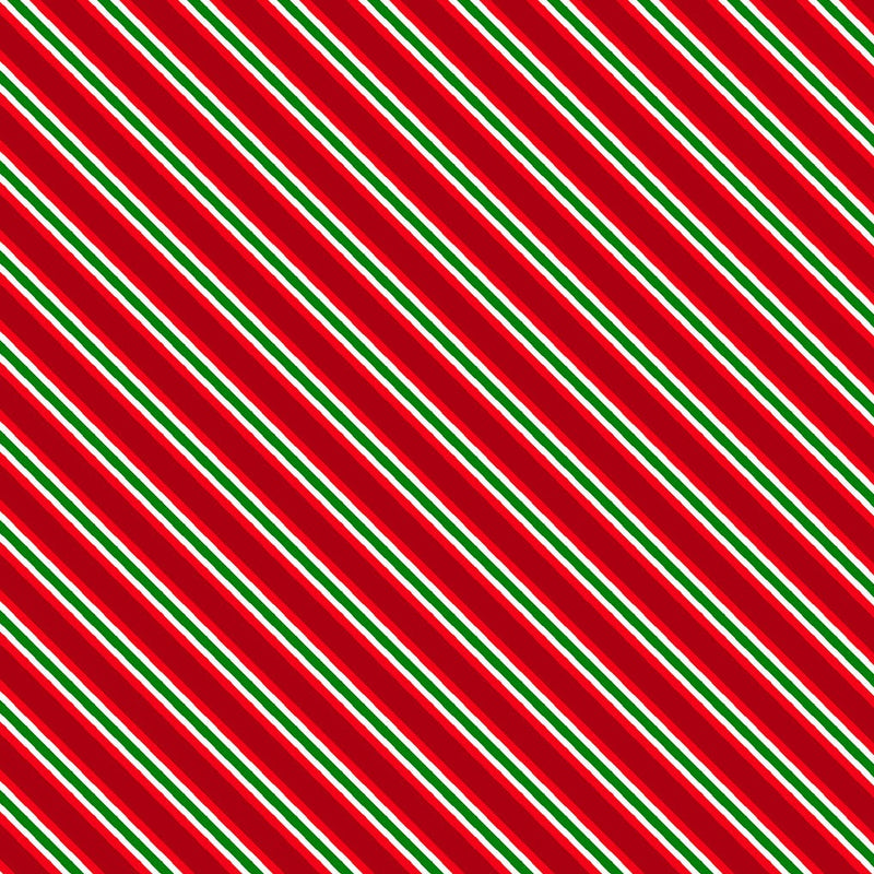 Noel 2022 - Diagonal Stripes Red/Green | OA595347