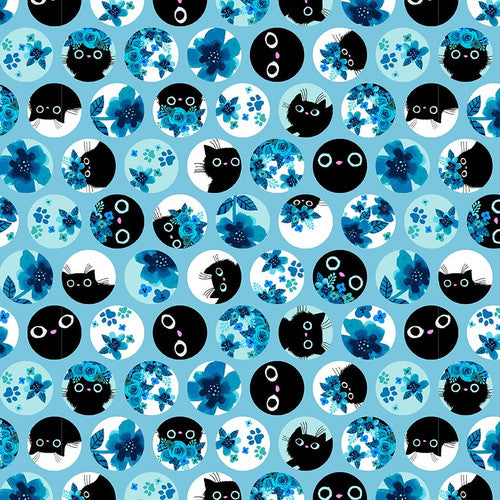 Meow - Creepin Kitties Light Blue | 6972-17