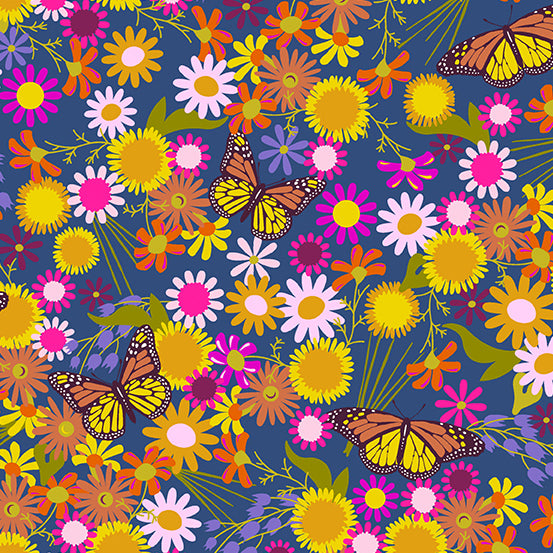 Wildflowers - Monarch Denim | A670B