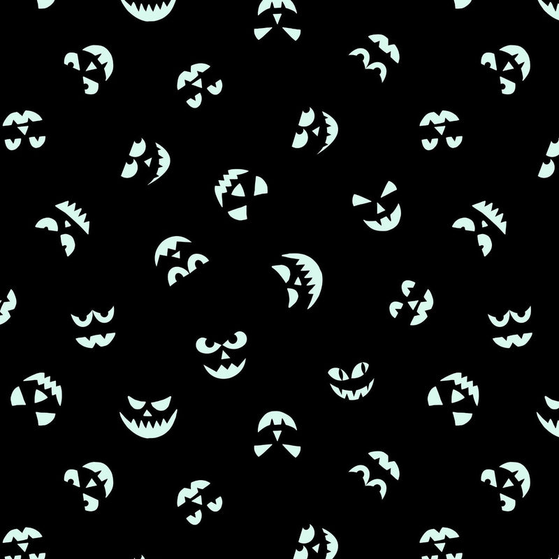 Haunted House - Glow in the Dark Pumpkin Faces Black | A601.3