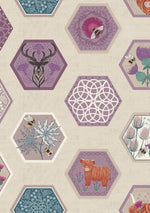 Celtic Dreams - Celtic Hexagons on Dark Cream | A604.1