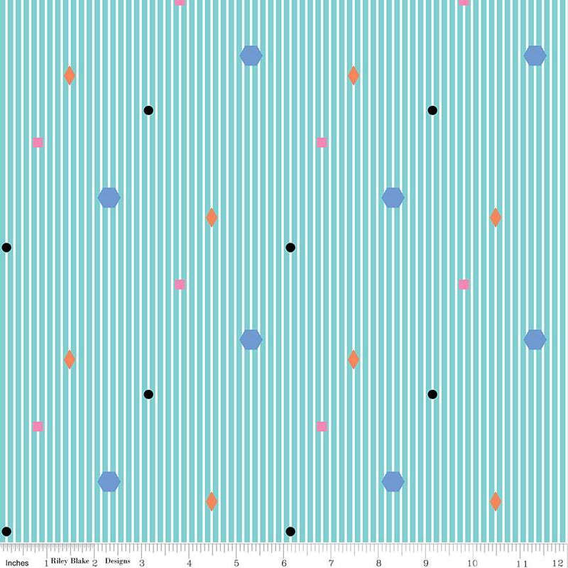 Colour Wall - Stripes Aqua | C11591-AQUA