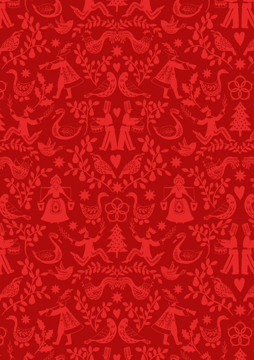 The 12 Days of Christmas - Mirrored on Red | C80.3
