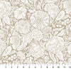 FIGO Cotton Linen - In the Dawn Large Floral White | CL90558-10