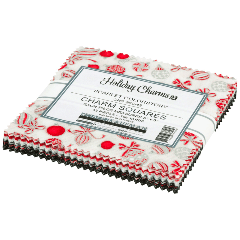Holiday Charms 5" Squares - Scarlet Colorstory | CHS-950-42