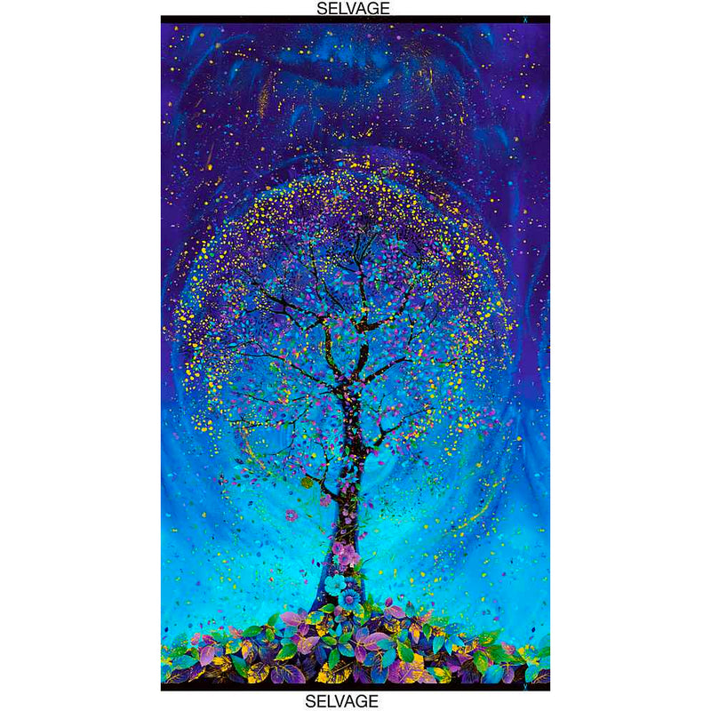 Utopia - Metallic Tree Panel | CM1018-BLUE