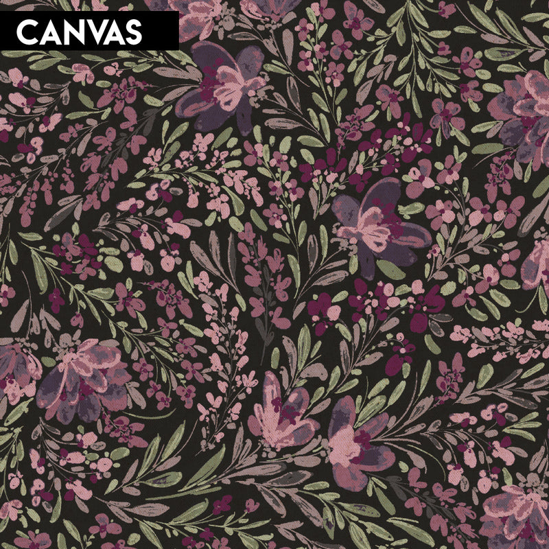 Butterflies in the Garden - Flowers in the Breeze Imperial Purple Canvas | RJ5100-IP4UC