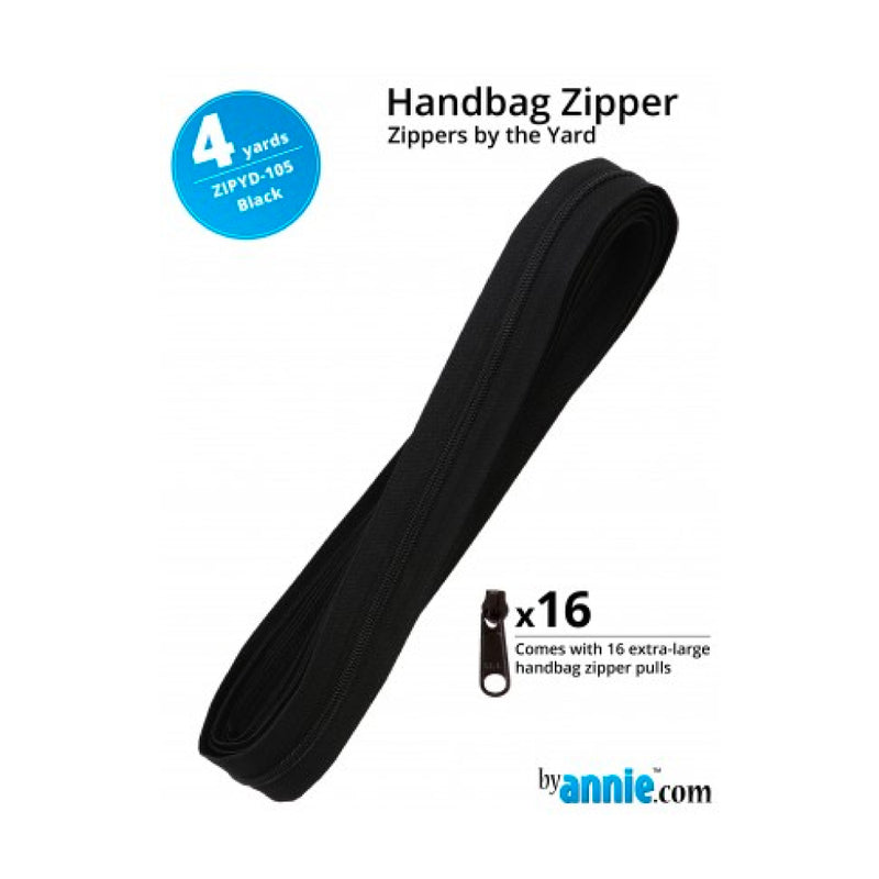 By Annie - Zippers by the Yard | Black