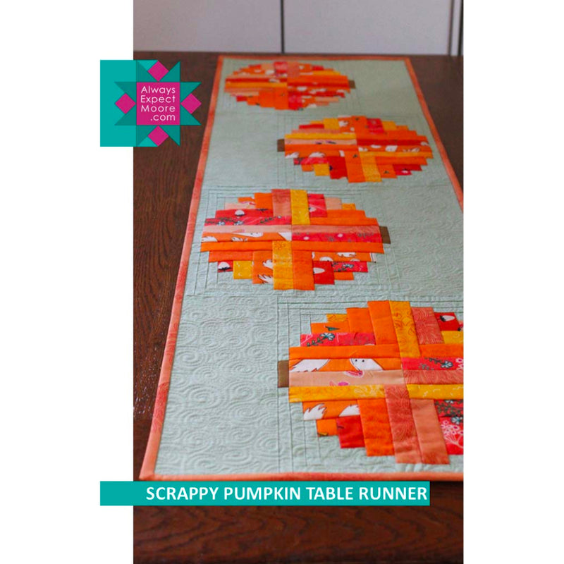 Scrappy Pumpkin Table Runner | Always Expect Moore