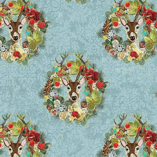Christmas Magic - Joyful Wreaths Turquoise | 13121-83