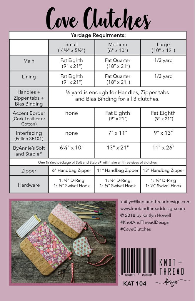 Cove Clutches | Knot + Thread Designs