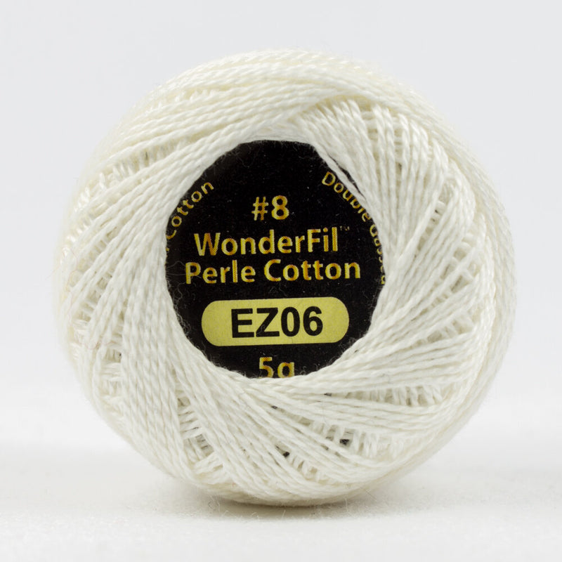Wonderfil - Eleganza 8wt Perle Cotton Ball | First Snow EZ06