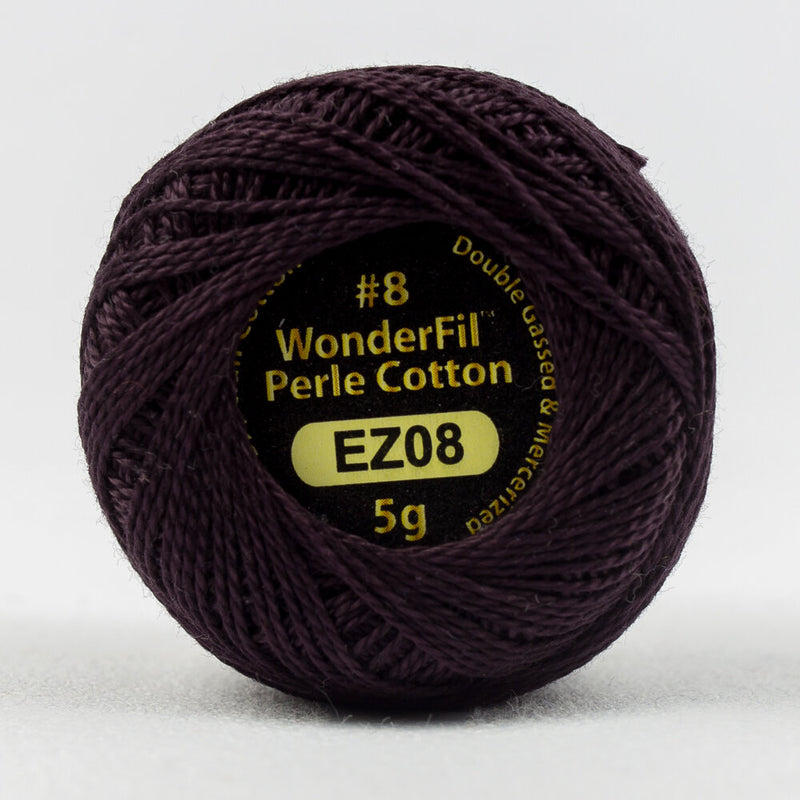 Wonderfil - Eleganza 8wt Perle Cotton Ball | Black Lotus EZ08