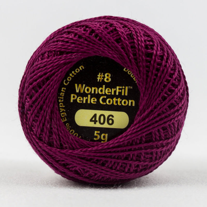 Wonderfil - Eleganza 8wt Perle Cotton Ball | Grape Jelly 406