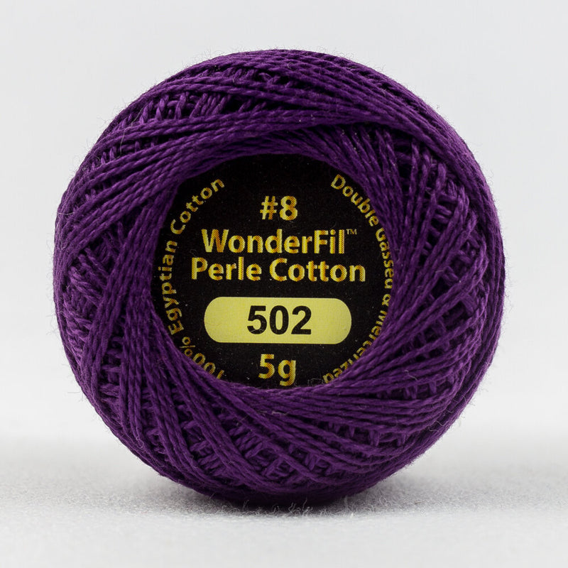 Wonderfil - Eleganza 8wt Perle Cotton Ball | Purple Passion 502