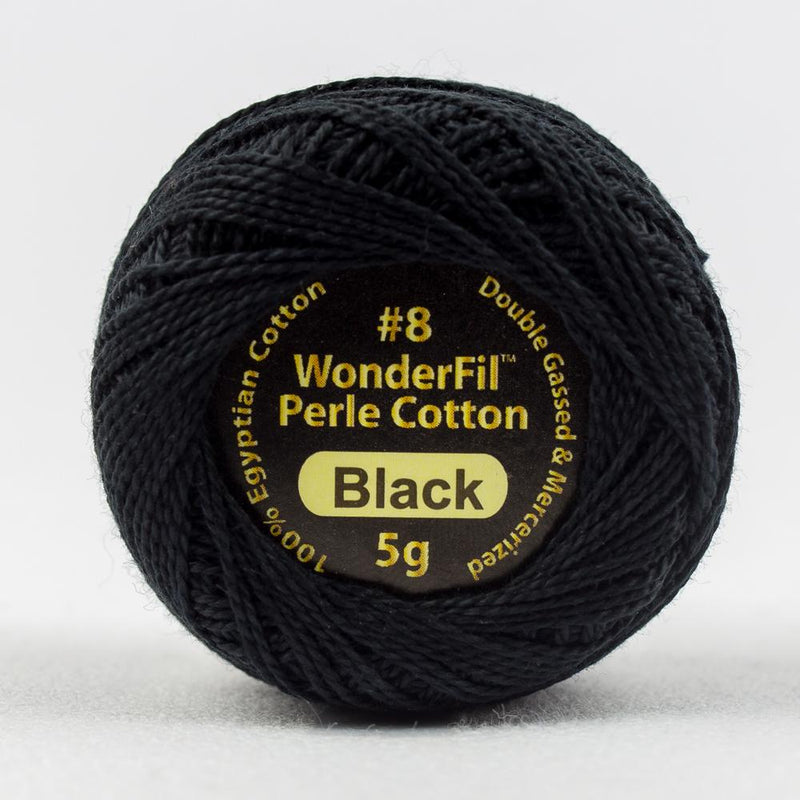 Wonderfil - Eleganza 8wt Perle Cotton Ball | Black EZ200