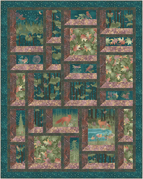Enchanted Forest Windows Quilt | Ladeebug Design