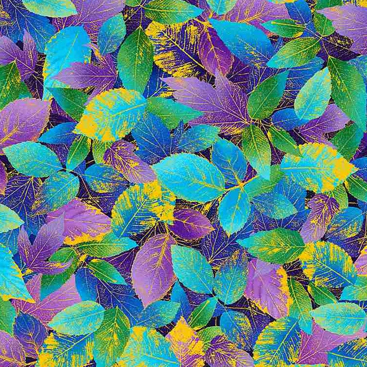 Utopia - Metallic Blue Leaves | CM1022-BLUE