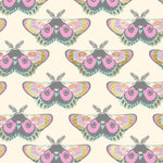 Firefly - Moths on Buttercream Metallic | RS2067-11M