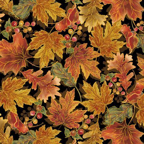 Harvest Elegance - Leaves Black | 1649-27671-J