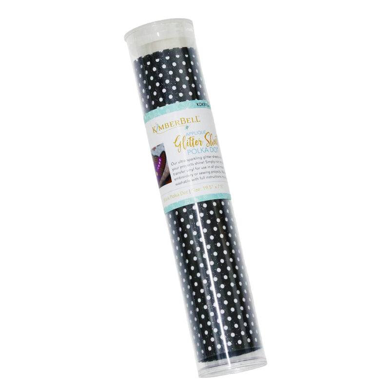 Kimberbell Designs | Applique Glitter Sheet - Black Polka Dot