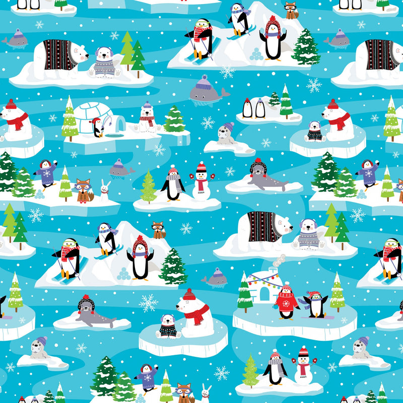 Snow Place Like Home - Snow Fun Scenic Turquoise | 09864-84