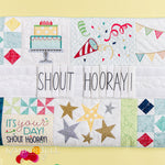 Kimberbell Designs | Shout Hooray! Bench Pillow - Machine Embroidery