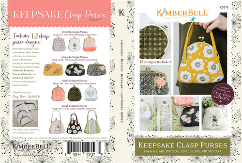 Kimberbell Designs | Keepsake Clasp Purses - Machine Embroidey