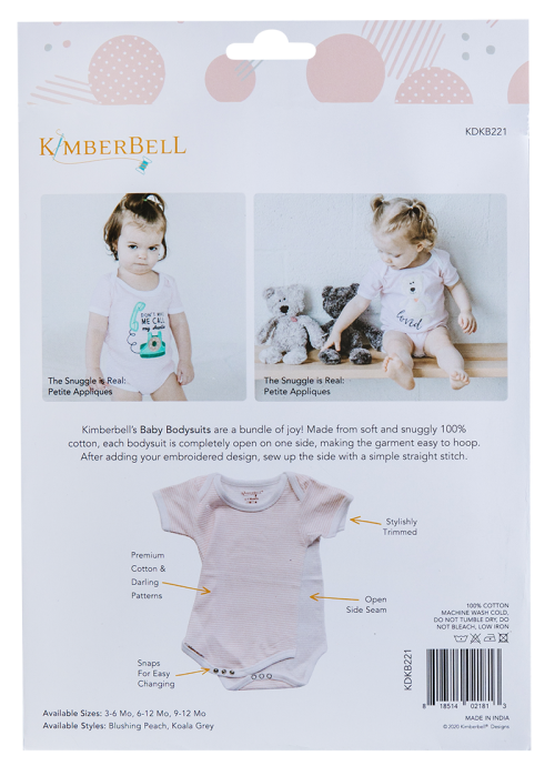 Kimberbell Designs | Baby Bodysuits Blushing Peach 6-9 Mo