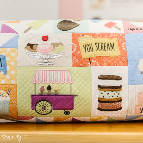 Kimberbell Designs | Two Scoops Bench Pillow Embellishment Kit