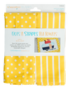 Kimberbell Designs | Dots & Stripes Tea Towel - Lemon set of 2