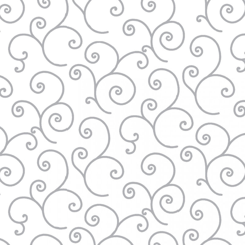 Kimberbell Basics - Grey Swirl on White | MAS8243-WK