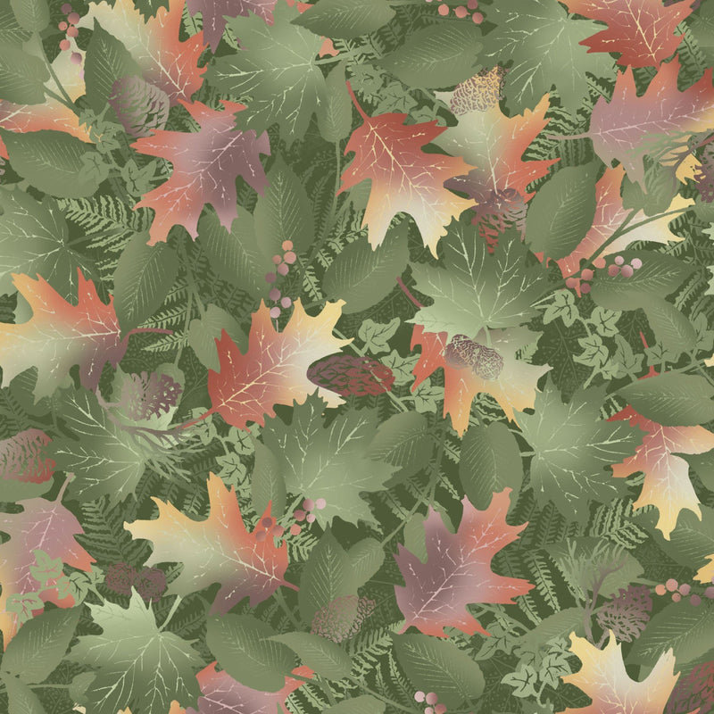 Forest Chatter - Green Leaves | MASD10294-G