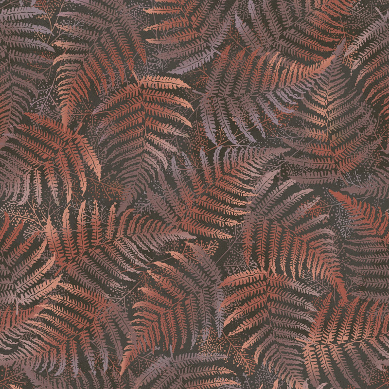 Forest Chatter - Maroon Ferns | MASD10295-M