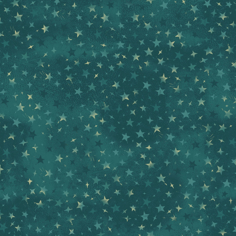 Forest Chatter - Turquoise Stars | MASD10297-Q